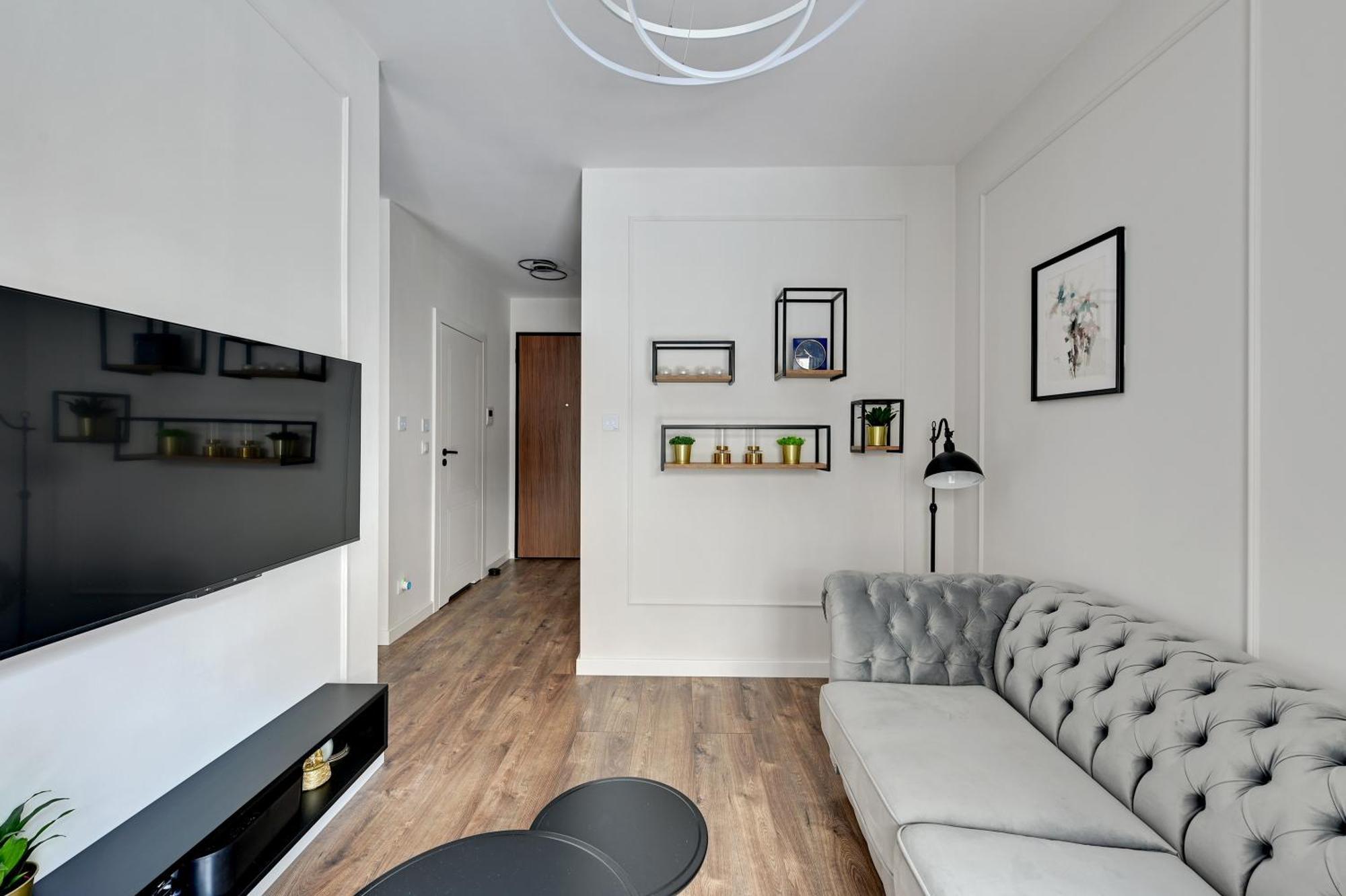 Nadmotlawie Riverside & Gym By Downtown Apartments Gdańsk Rum bild