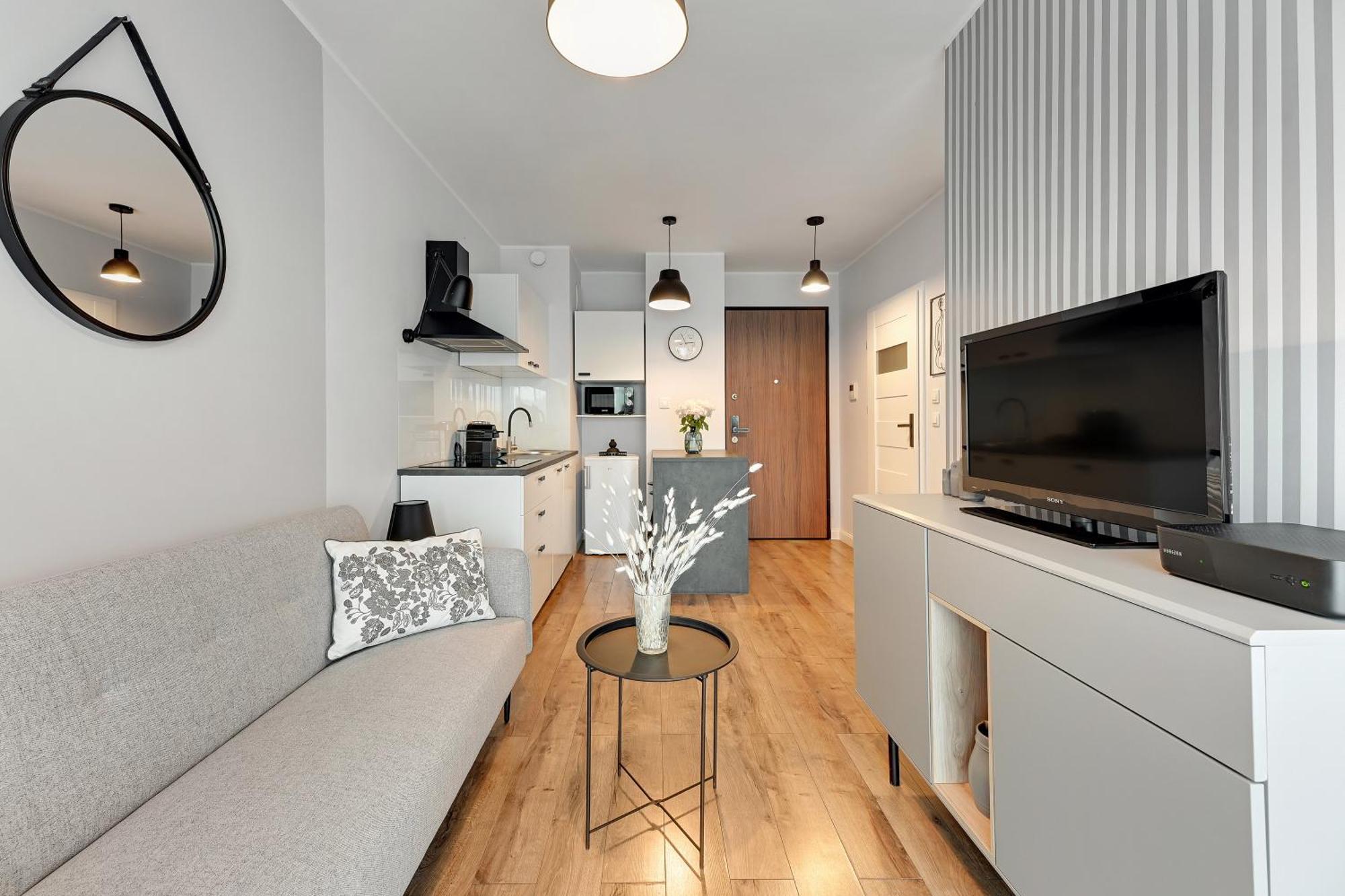 Nadmotlawie Riverside & Gym By Downtown Apartments Gdańsk Rum bild